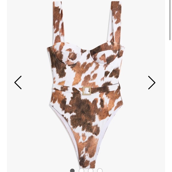 WeWoreWhat Other - WeWoreWhat Cowhide One Piece Swim - new with tags